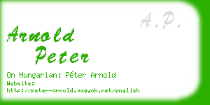 arnold peter business card
