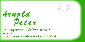 arnold peter business card